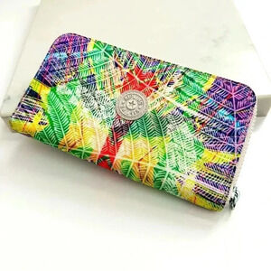 Kipling Jessi Zip Around Printed Tropical Large Wallet